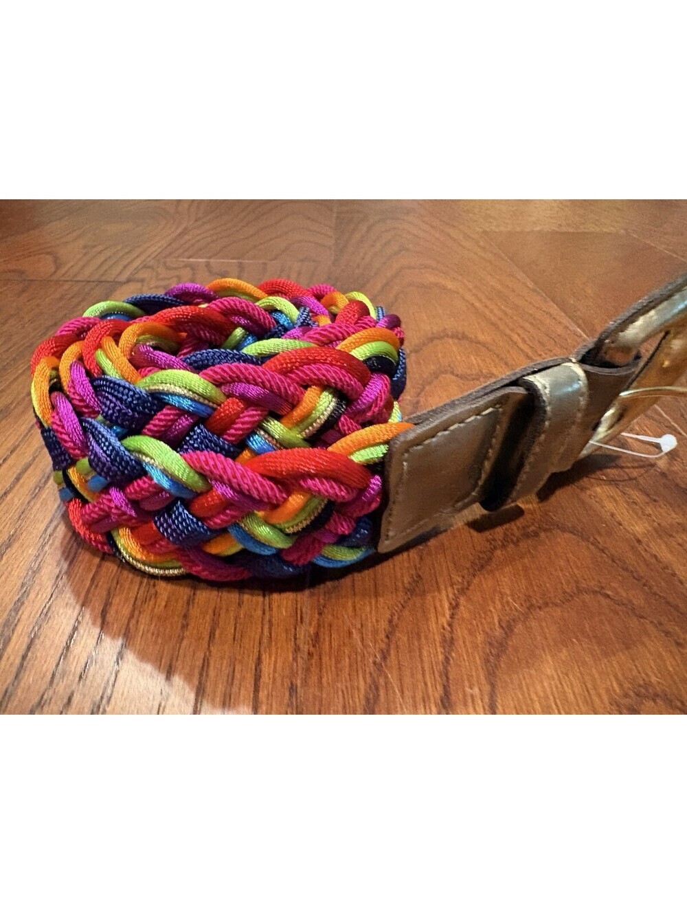 Stretch Elastic Belt Braided Fabric Belt Colorful Woven Size L
